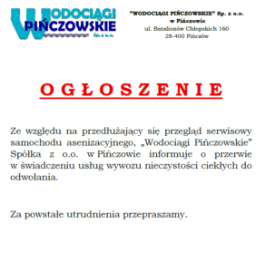 OGŁOSZENIE
